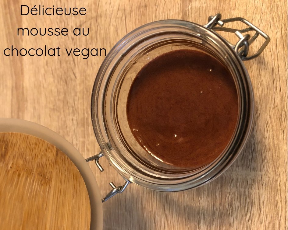 Délicieuse recette de mousse au chocolat vegan